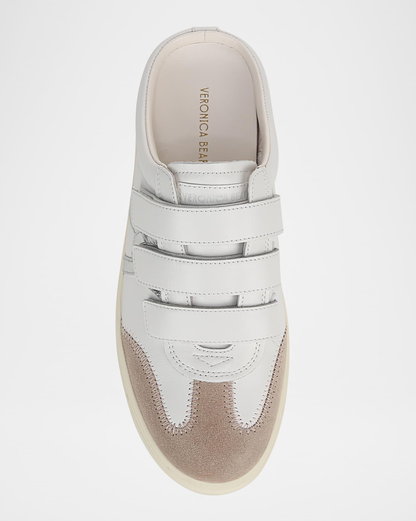 Reagan Mixed Leather Triple-Grip Sneaker Mules Product Image