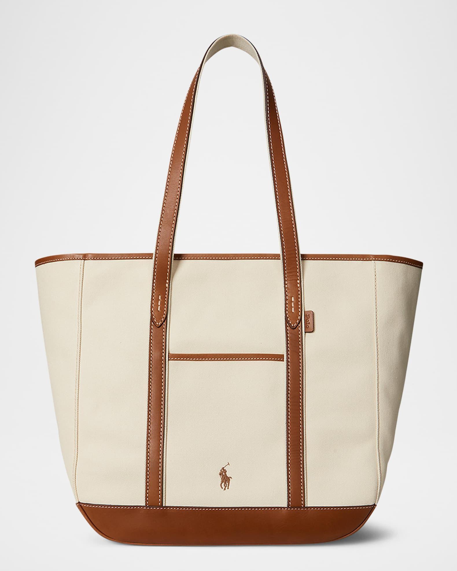 Canvas and Leather Medium Tote Bag Product Image