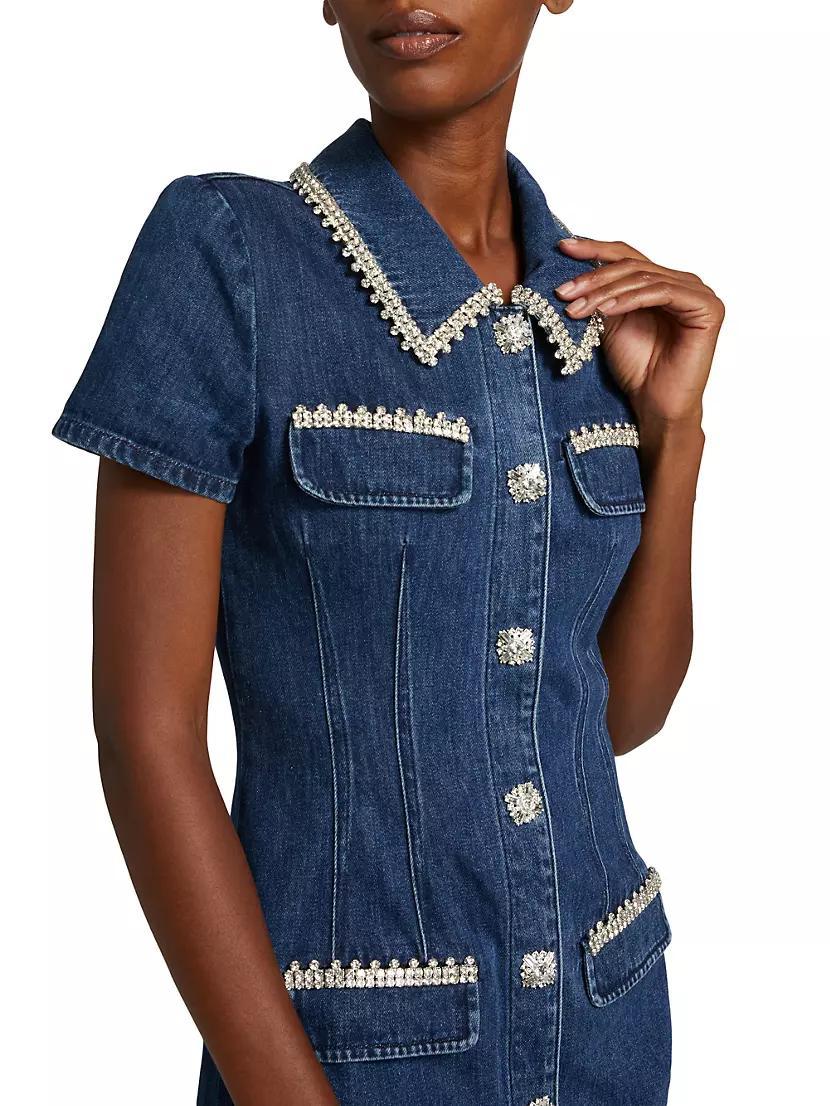 Embellished Denim Minidress Product Image