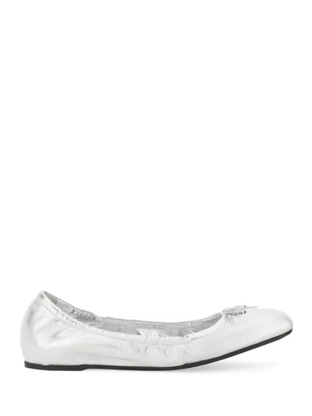 VALENTINO GARAVANI Ballerina Vlogo Signature In Silver Product Image