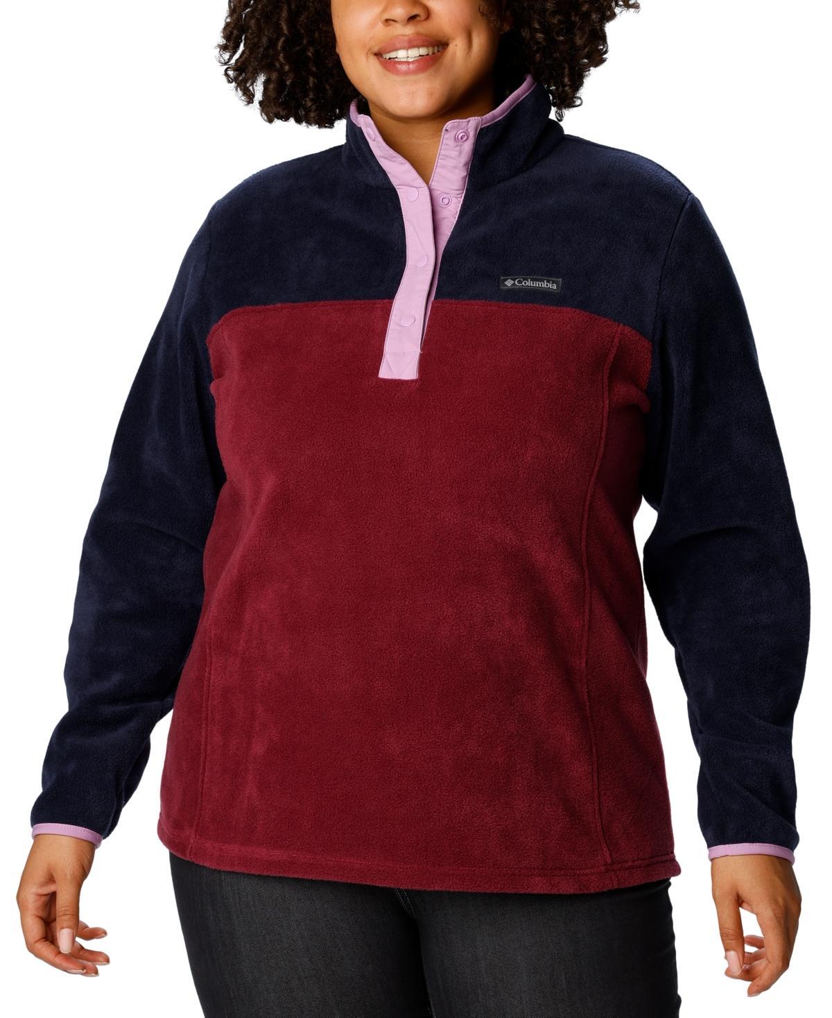 Columbia Plus Size Benton Springs 12 Snap Pullover Women's Long Sleeve Pullover Product Image
