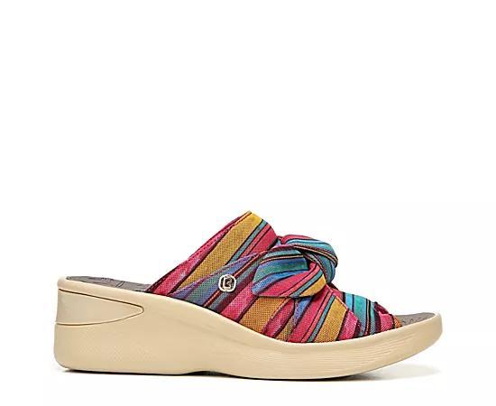 LifeStride Smile Women's Washable Wedge Slide Sandals, Size: 10, Elemental Blue Product Image