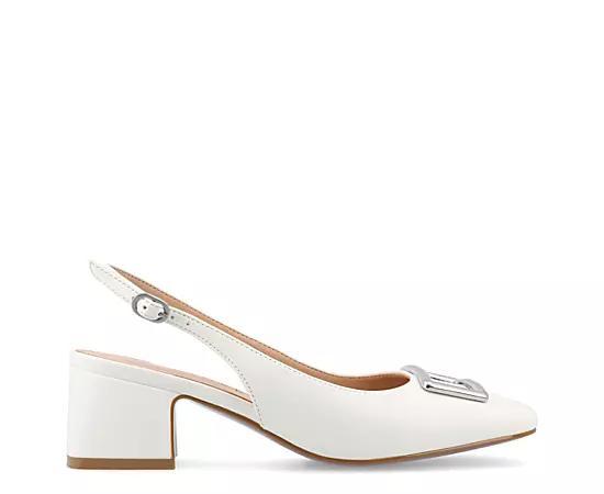Journee Everlee Womens Tru Comfort Foam Sling Back Square Toe Pumps Product Image