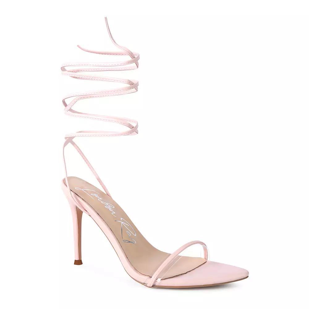 London Rag Sphynx Women's High Heel Lace Up Sandals, Size: 9, Baby Blue Product Image