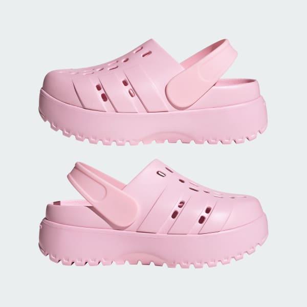 adidas Adilette Platform Clogs Clear Pink 8 Womens Product Image