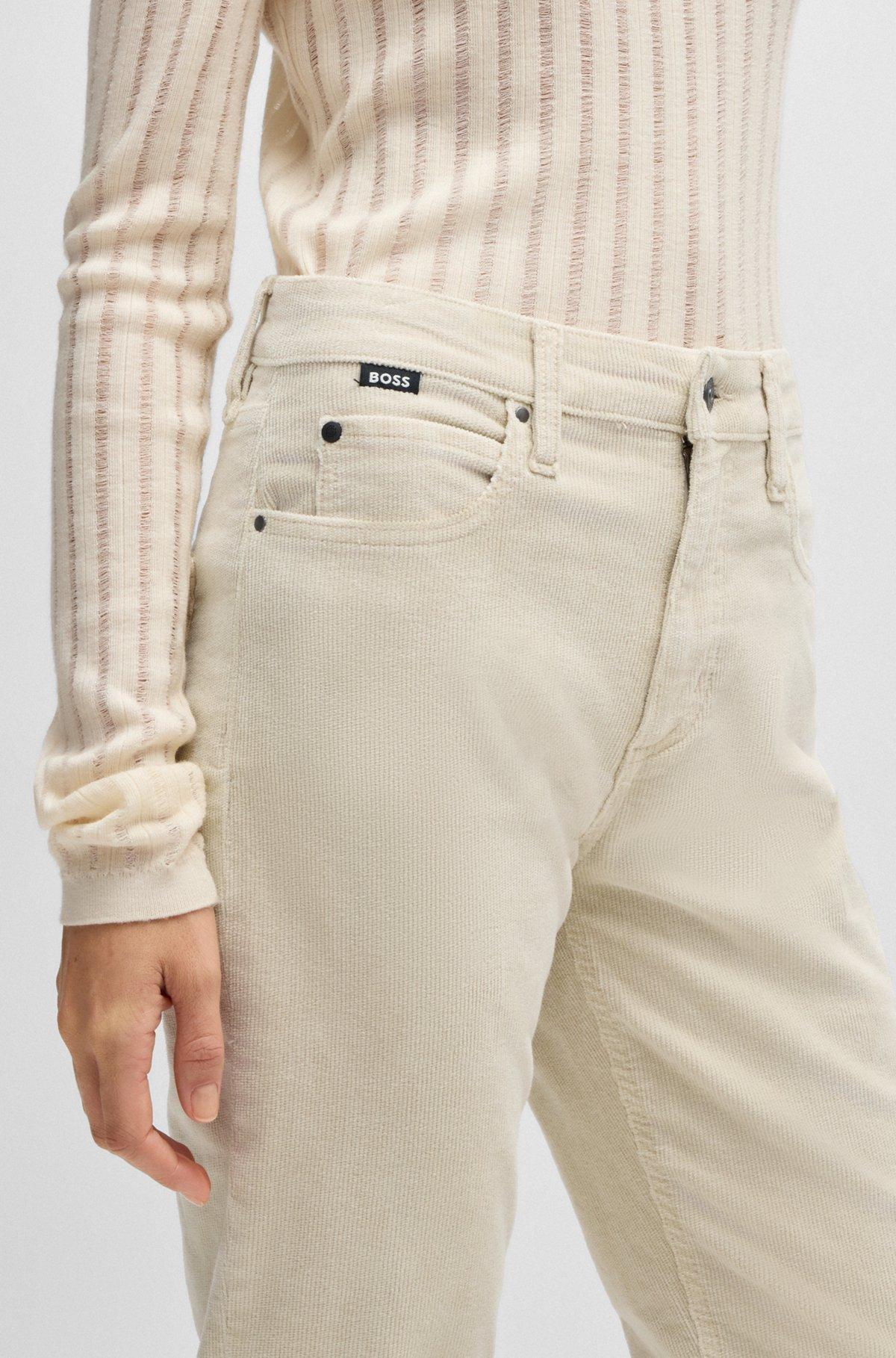 Straight-fit jeans in stretch-cotton corduroy denim Product Image