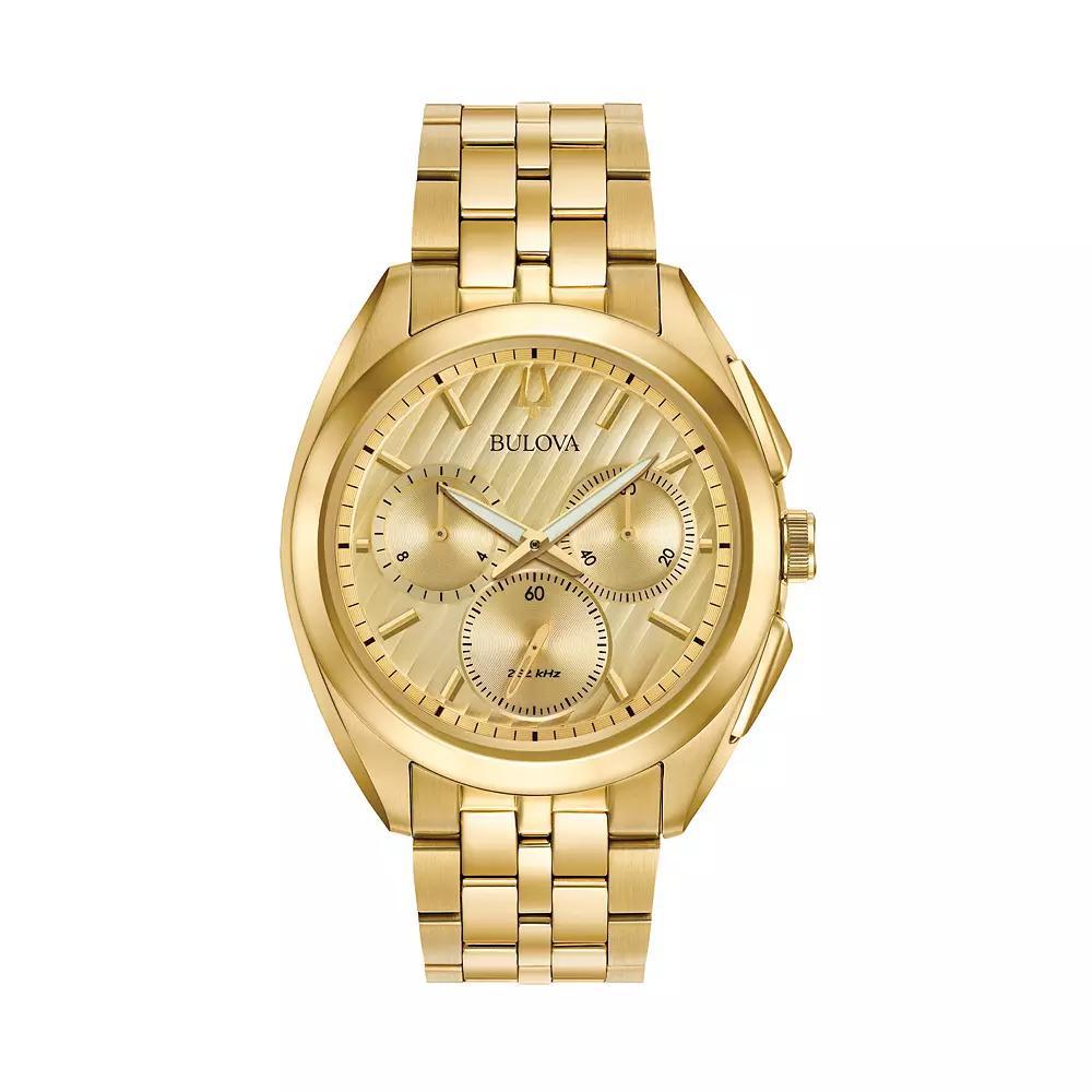 Bulova Men's CURV Stainless Steel Chronograph Watch, Gold Tone Product Image