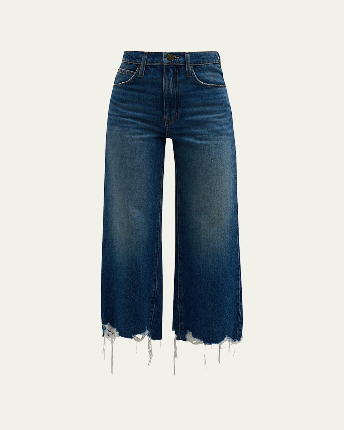 Womens Relaxed Straight-Fit Crop Jeans Product Image