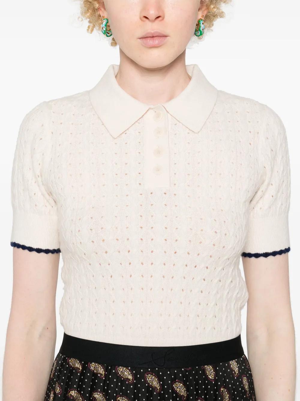 knitted polo shirt Product Image