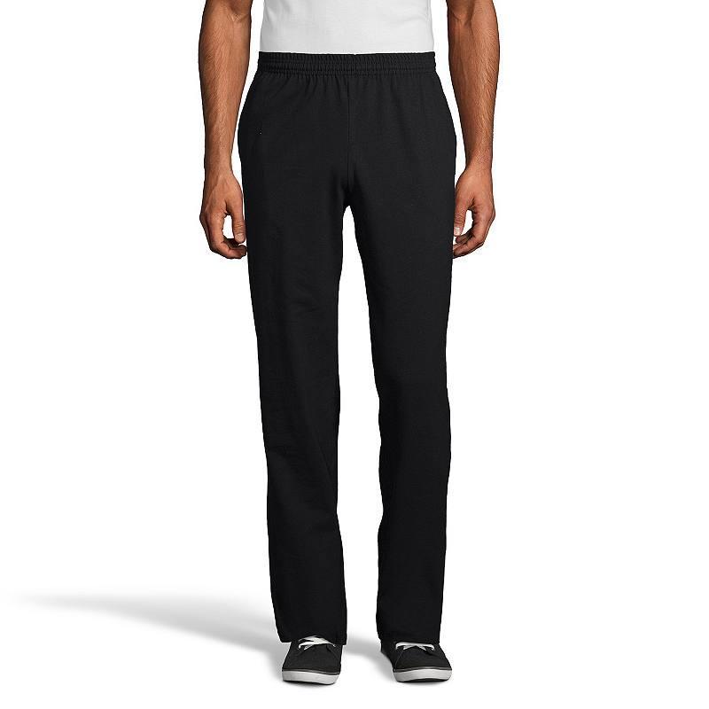 Hanes Essentials Mens Cotton Jersey Pants, 32 Charcoal Heather S Product Image