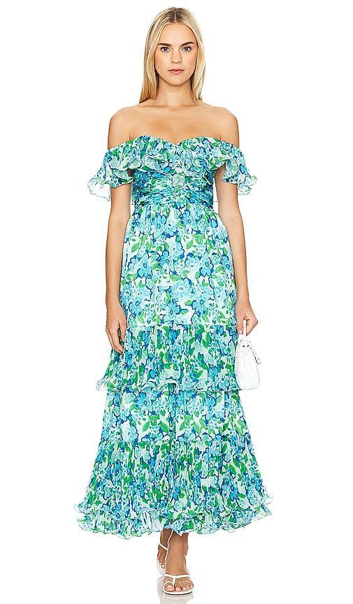 Pia Pleated Midi Dress AMUR Product Image