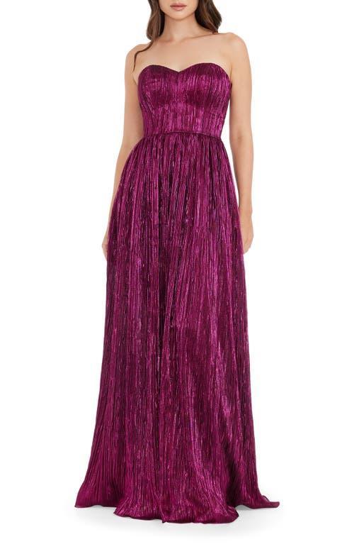 Womens Audrina Pliss Strapless Gown Product Image