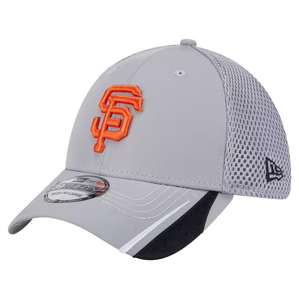 Men's New Era  Gray San Francisco Giants Linear 39THIRTY Flex-Fit Hat, Size: Medium/Large, Grey Product Image
