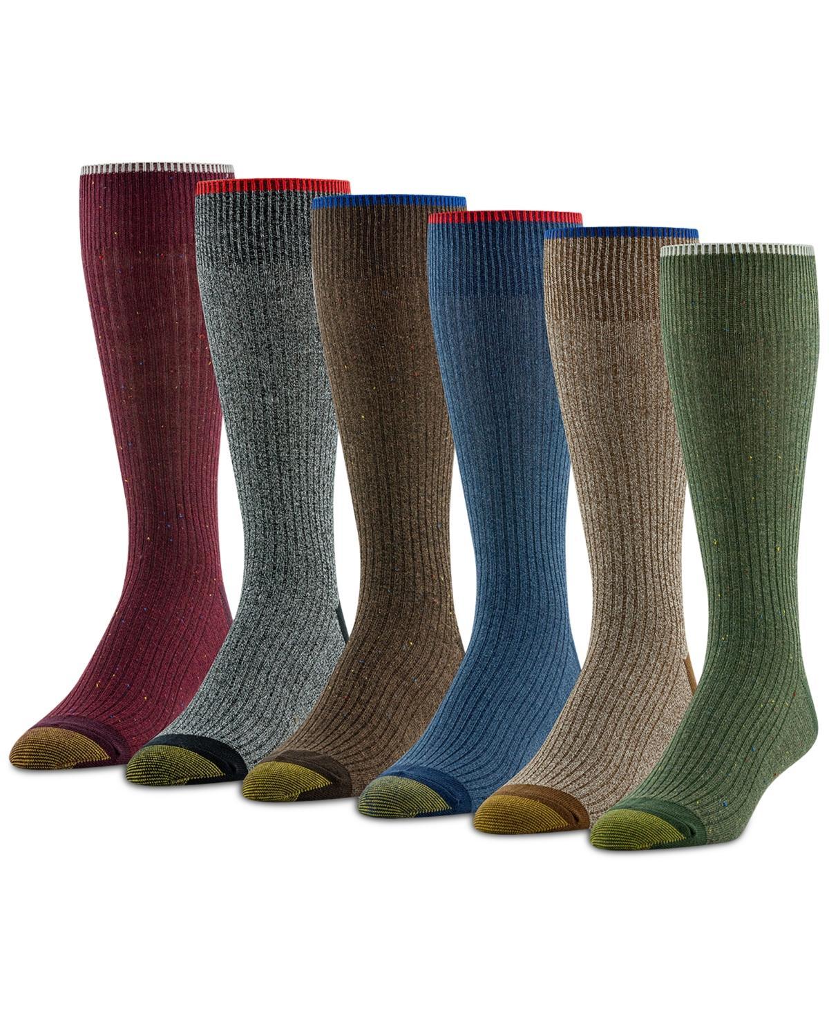 Men's GOLDTOE® 6-pack Stanton Crew Socks, Size: 6-12, Blue Product Image