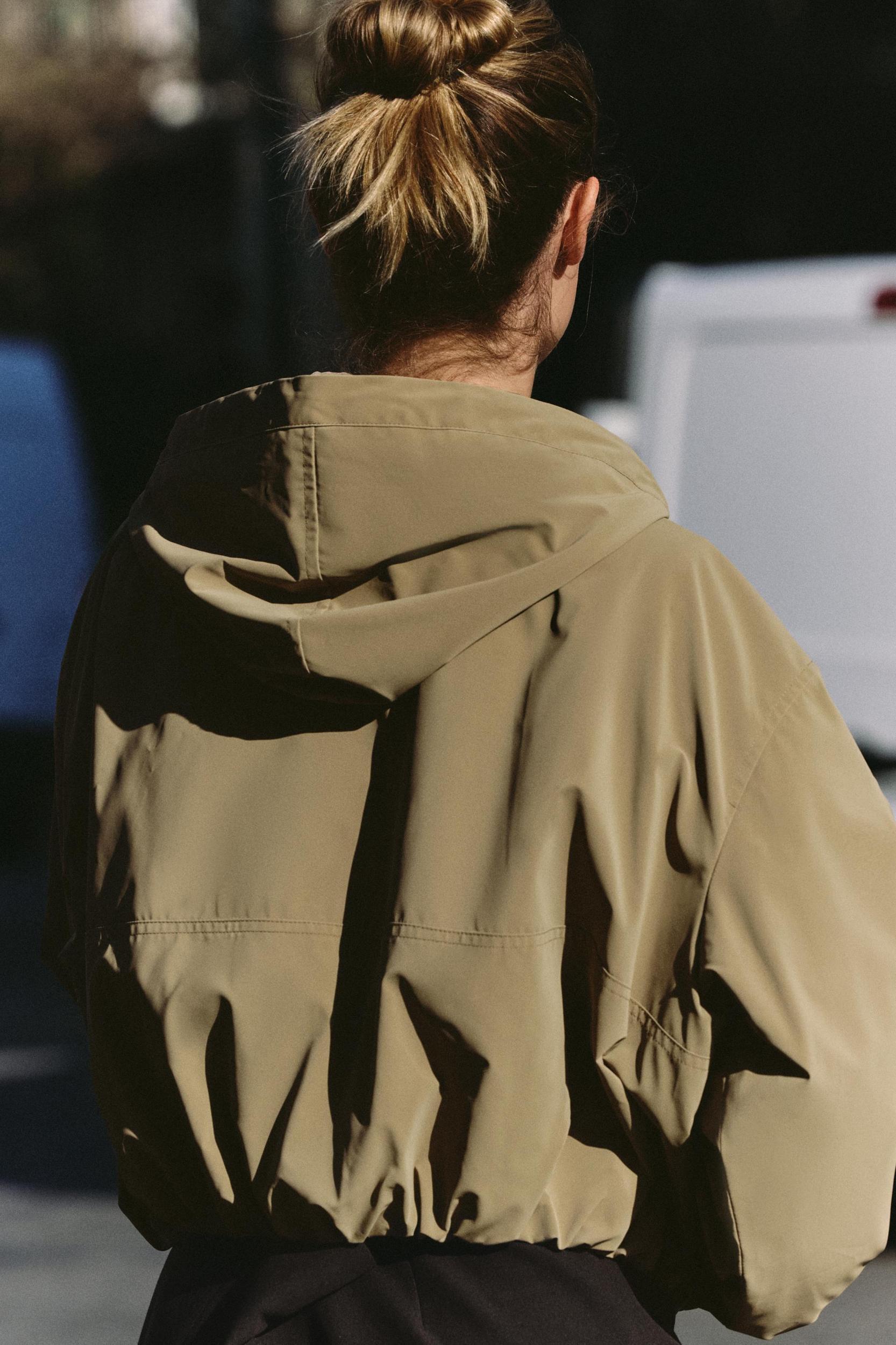 HOODED RUBBERIZED JACKET Product Image