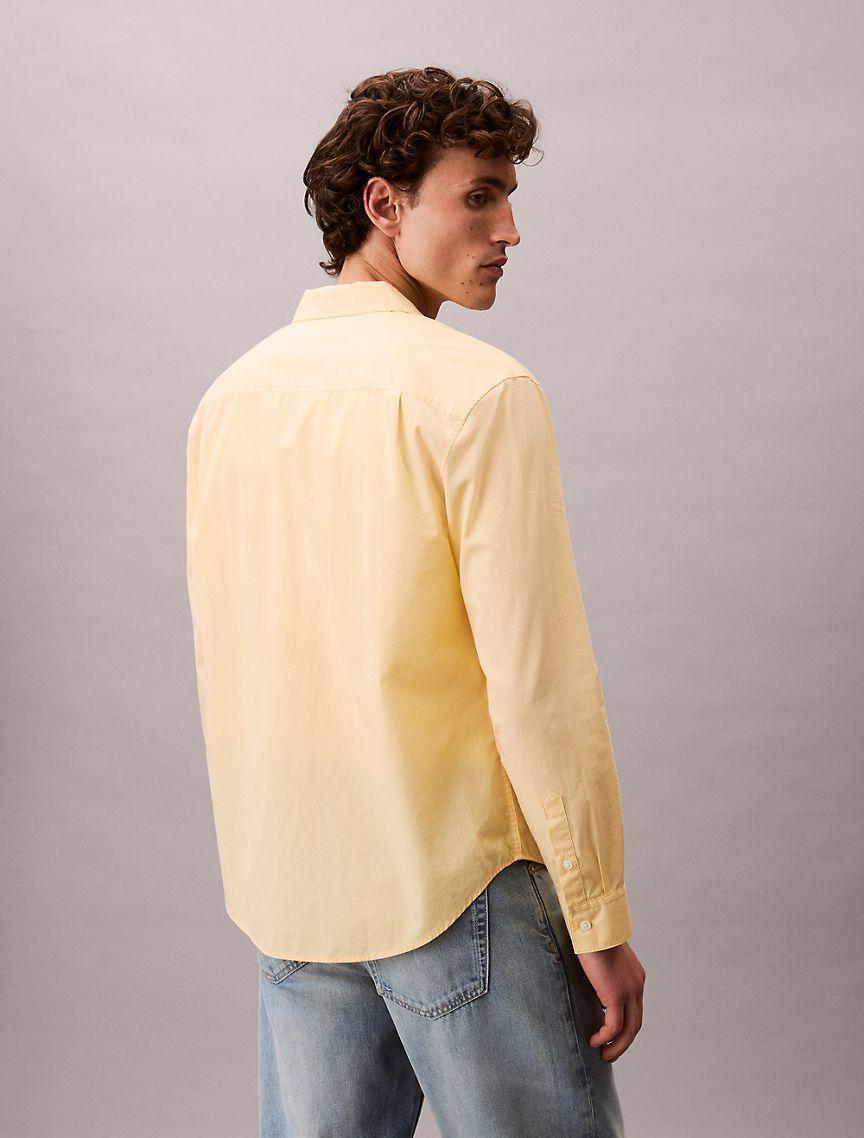 Cotton Poplin Relaxed Button-Down Shirt  Product Image