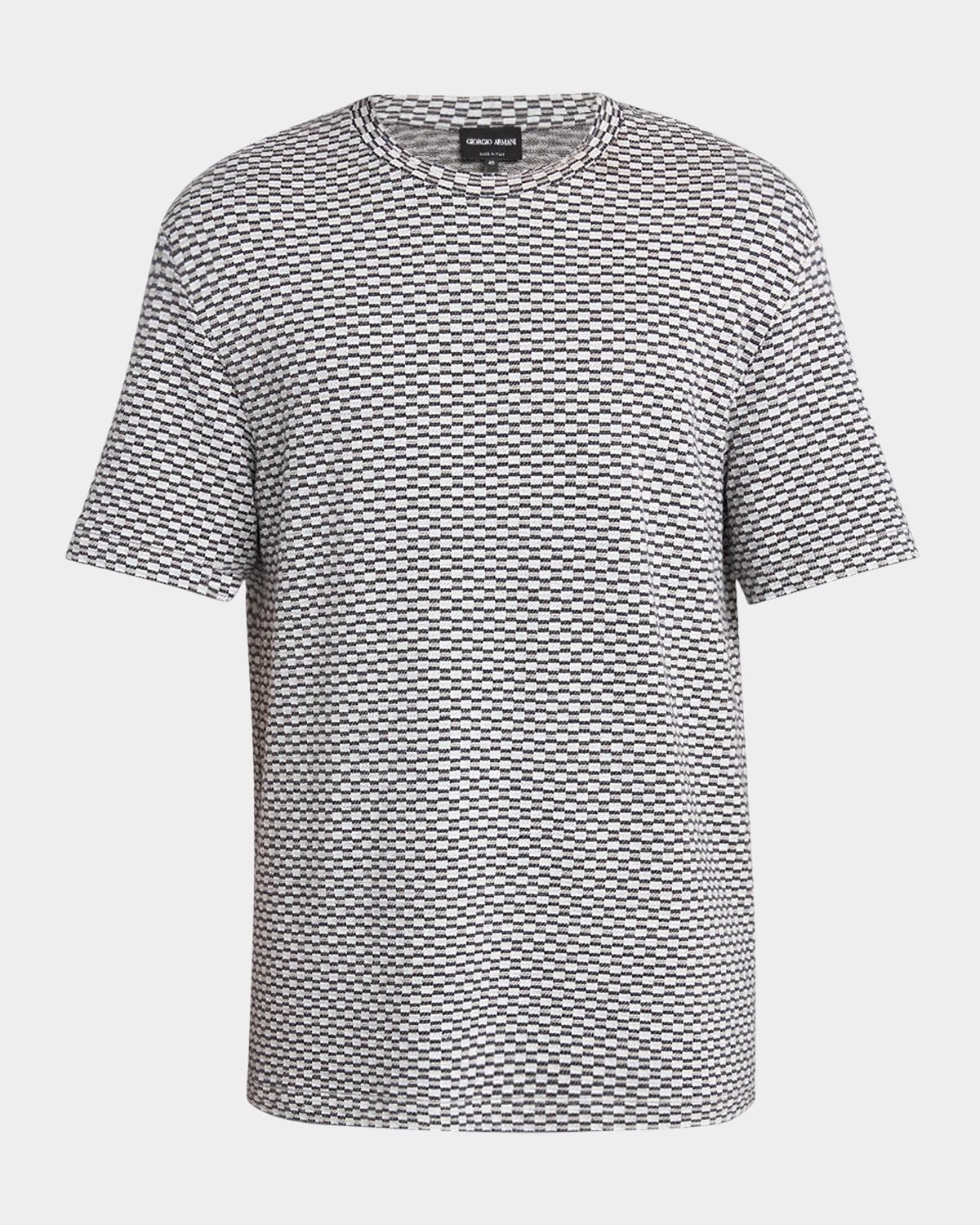 Mens Square Jersey Jacquard T-Shirt Product Image