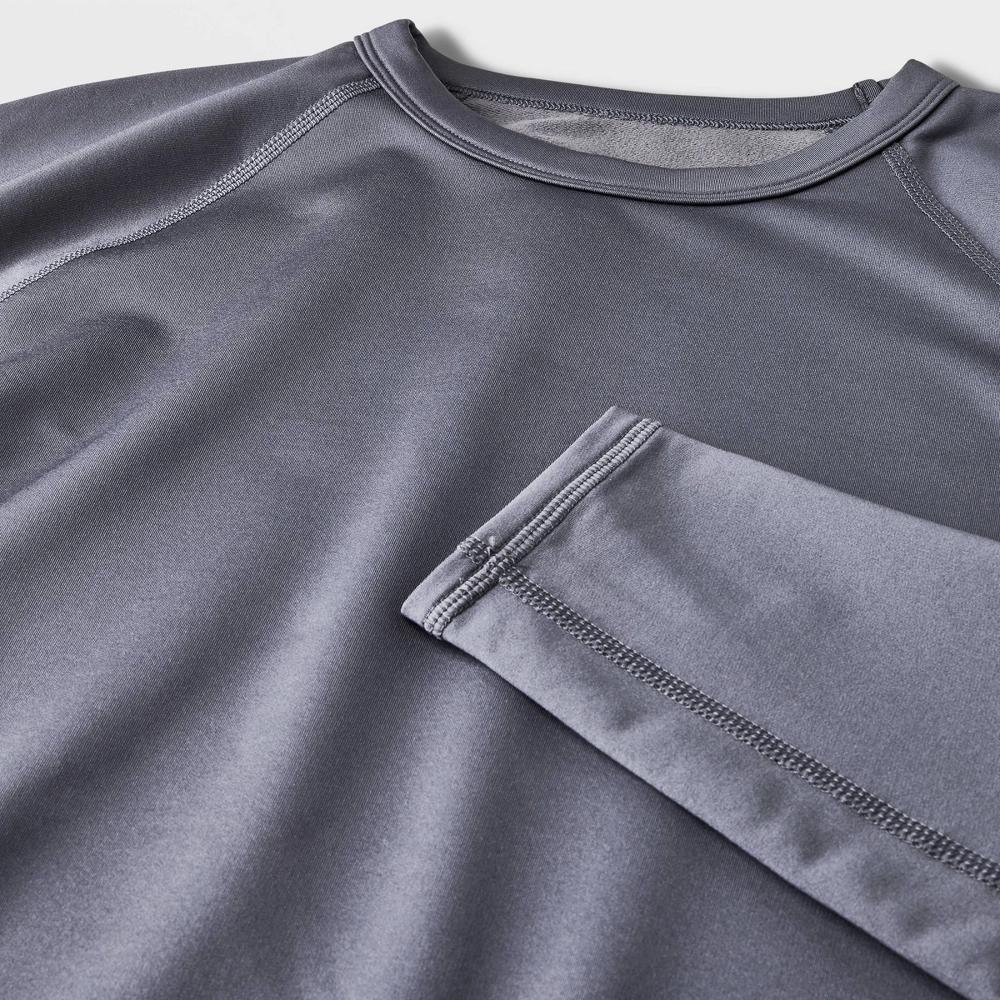 Men's Relaxed Fit Long Sleeve Heavyweight Thermal Undershirt - All In Motion™ Gray XXL Product Image