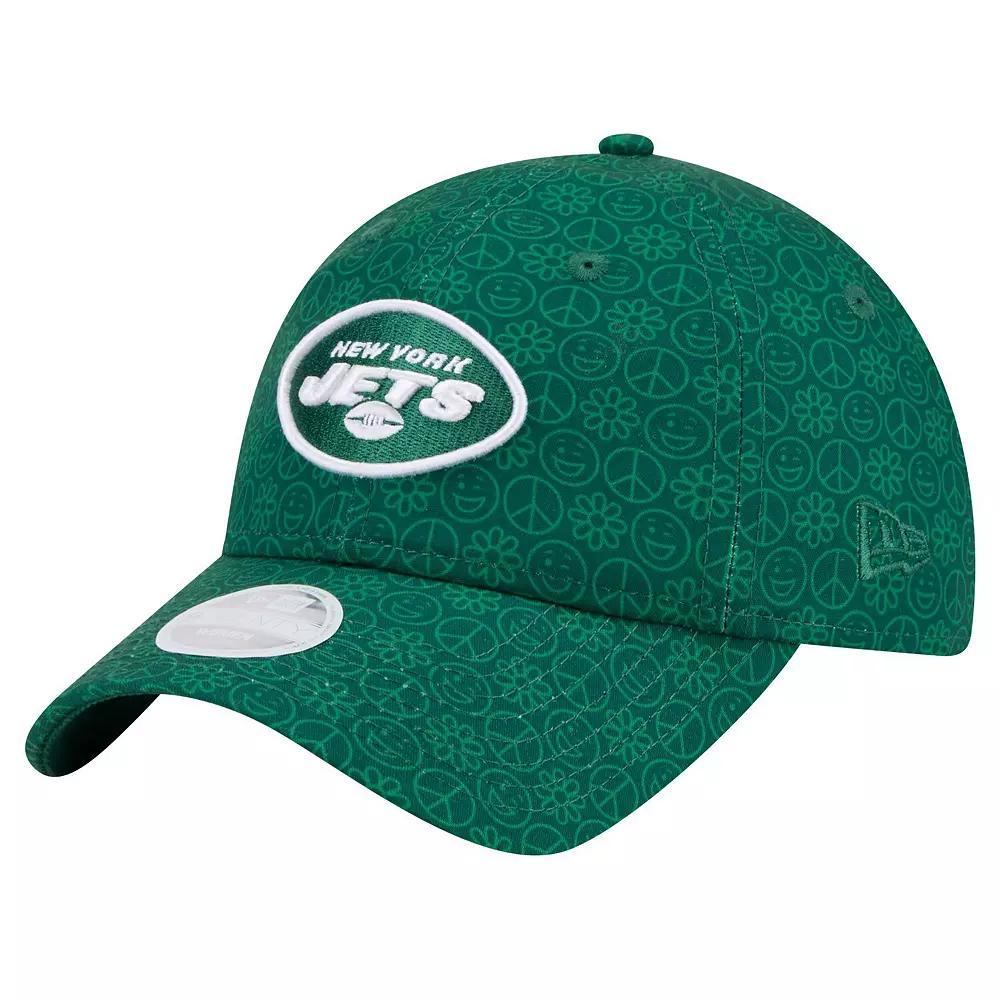 Women's New Era Green New York Jets Smiley 9TWENTY Adjustable Hat Product Image