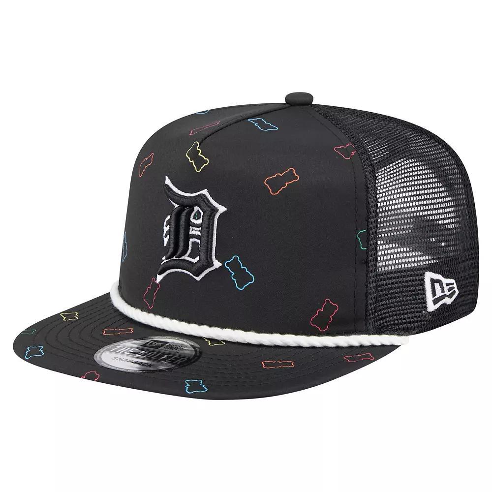 Men's New Era  Black Detroit Tigers Gummy Golfer Trucker Adjustable Hat Product Image