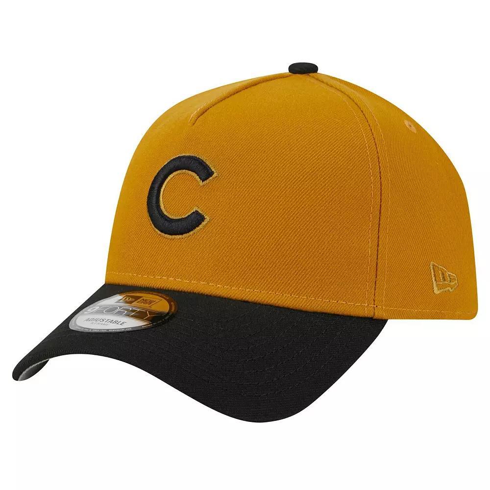 Mens New Era /Black Chicago Cubs Rustic A-Frame 9FORTY Adjustable Hat Product Image