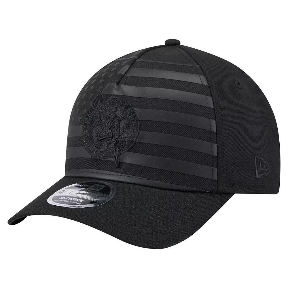 Men's New Era  Black Boston Celtics Game Day Flag A-Frame 9FORTY Adjustable Hat Product Image