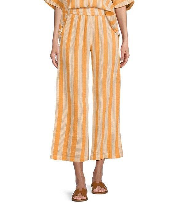 Rip Curl Premium Surf Mid Rise Striped Coordinating Cropped Pants Product Image