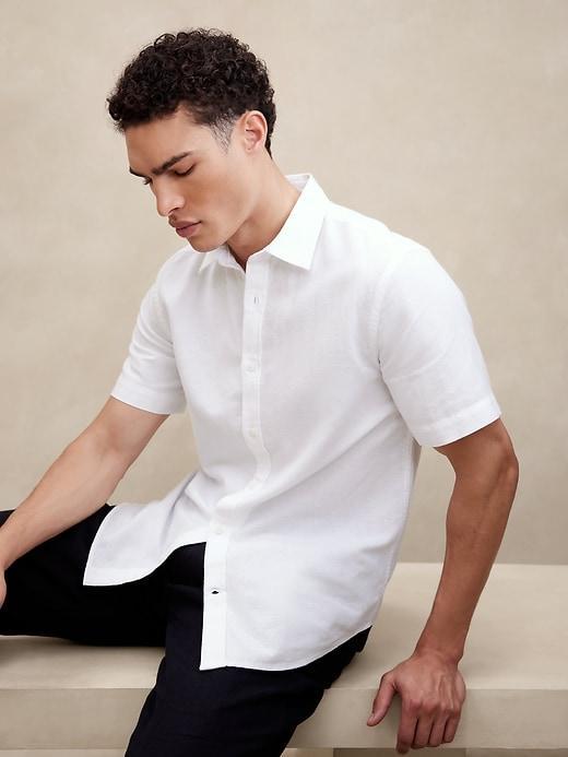 Slim Linen-Blend Shirt Product Image
