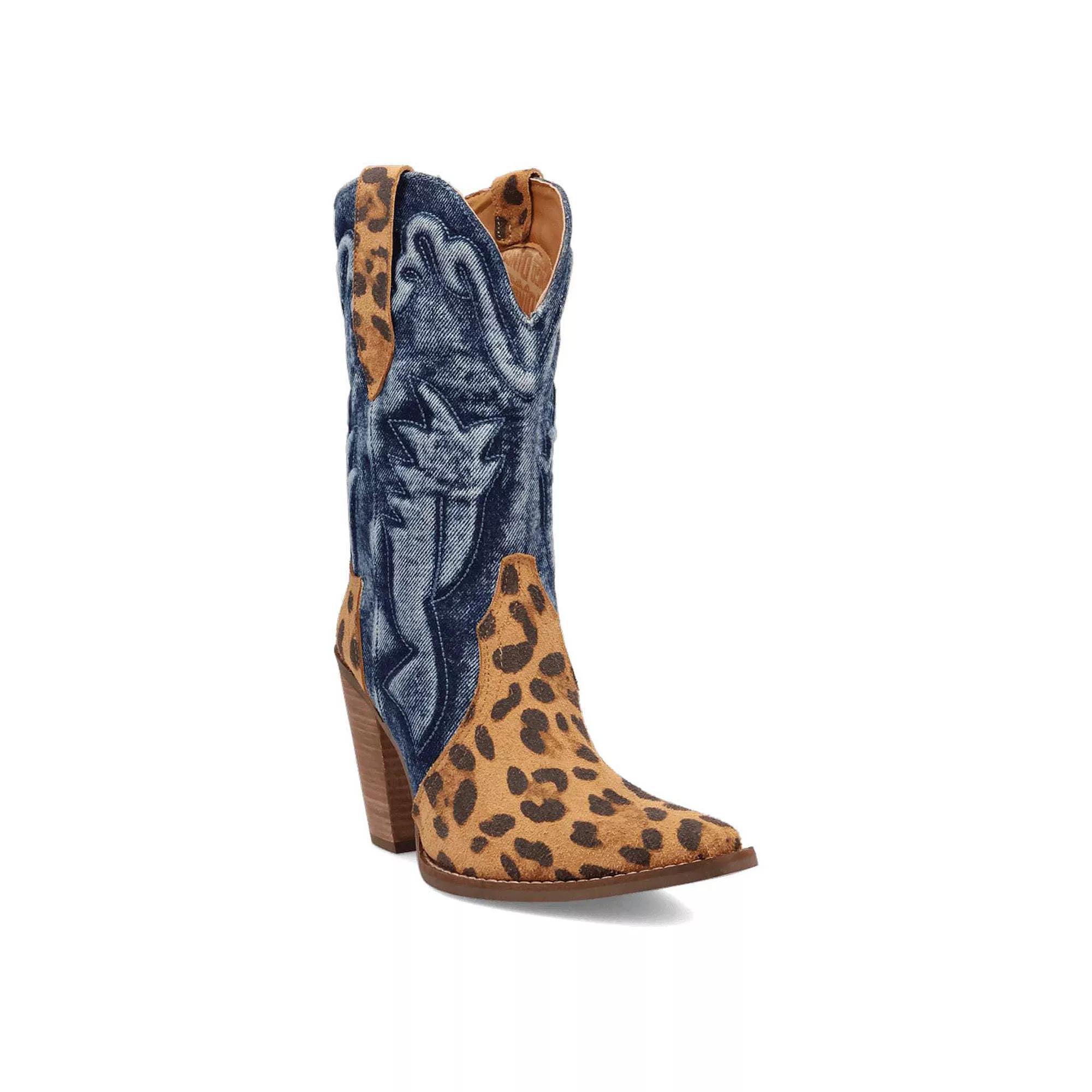 Dingo Tipsy Women's Leather Boots, Size: 7, Leopard Product Image