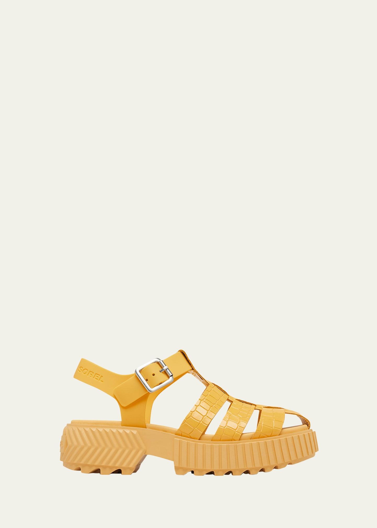 Ona Embossed Leather Fisherman Sandals Product Image