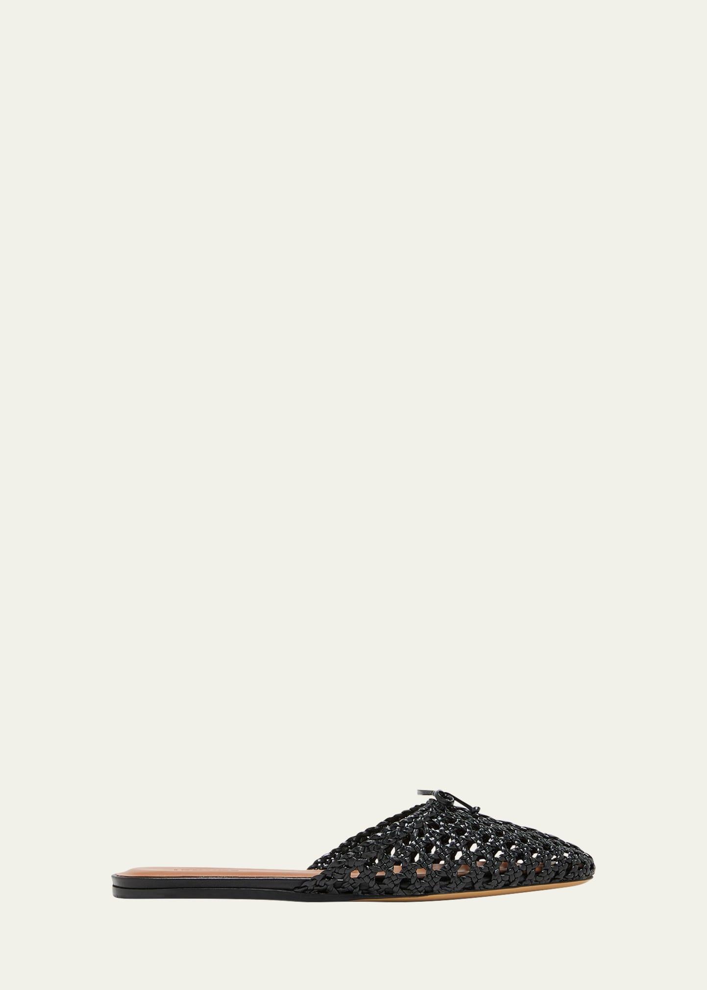 Saint Laurent Womens Tribute Mules in Metallic Leather Product Image