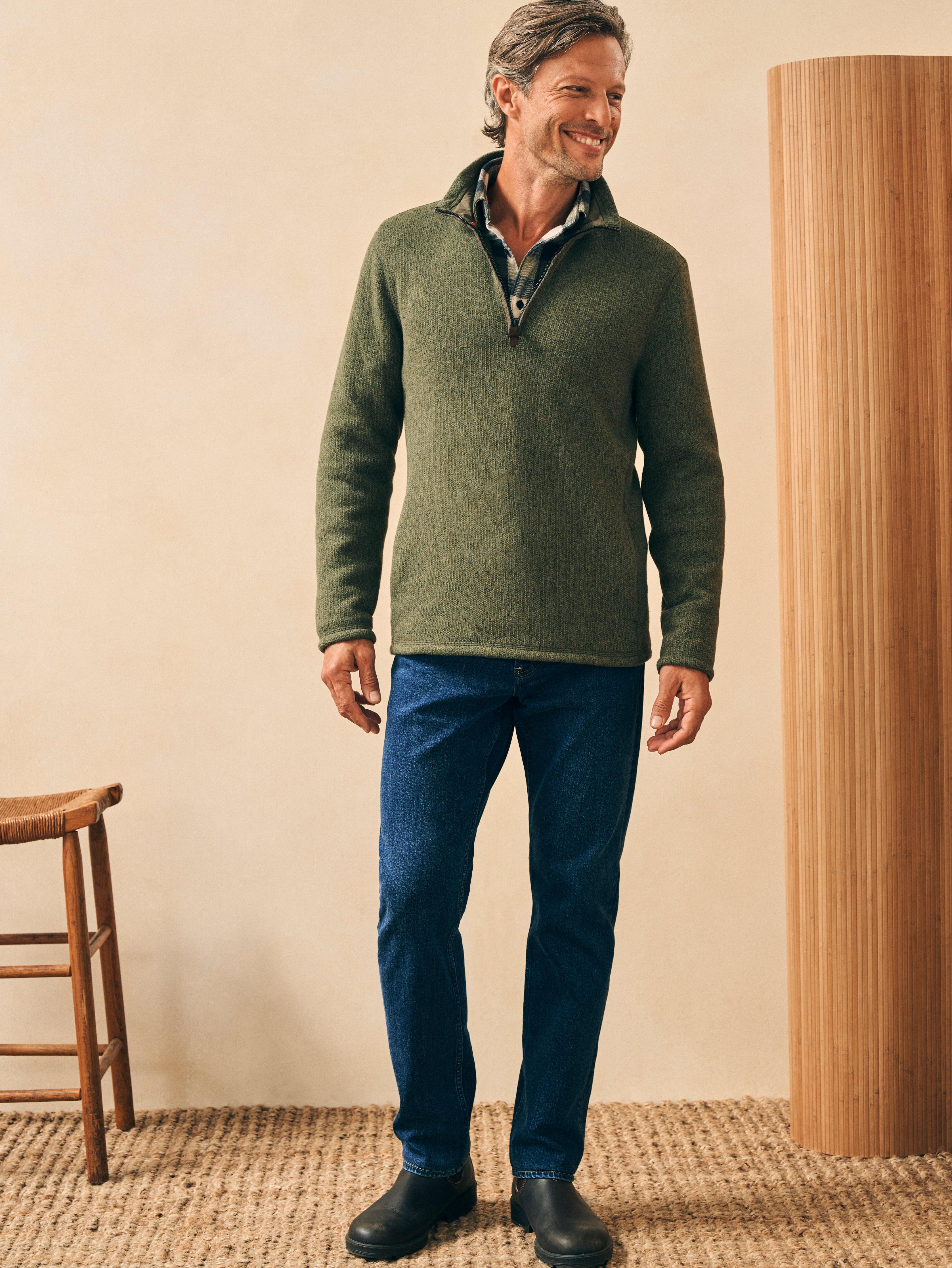 Sweater Fleece Quarter Zip - Maine Forest Male Product Image