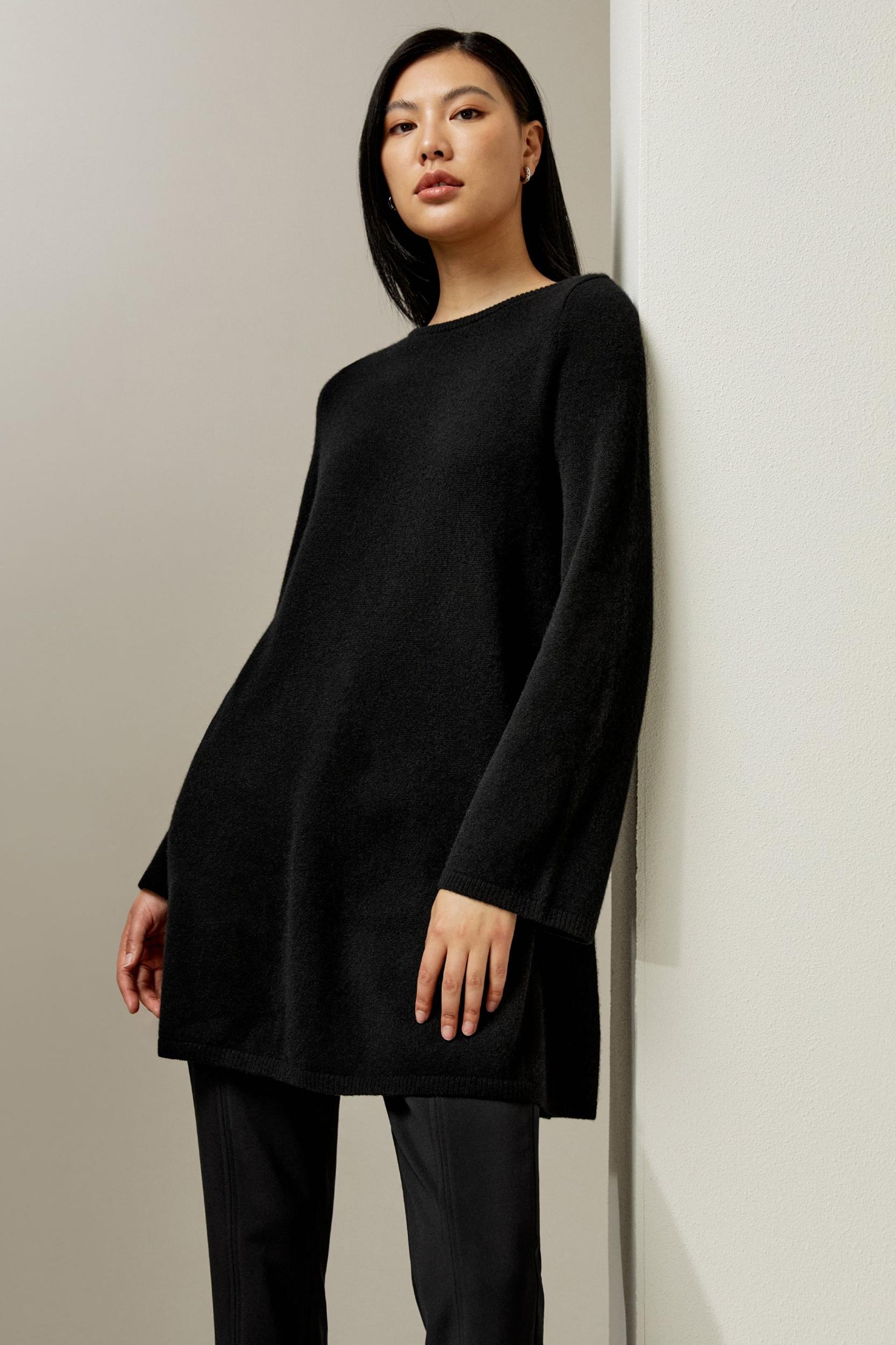Pullover Mid-length Cashmere Sweater Product Image