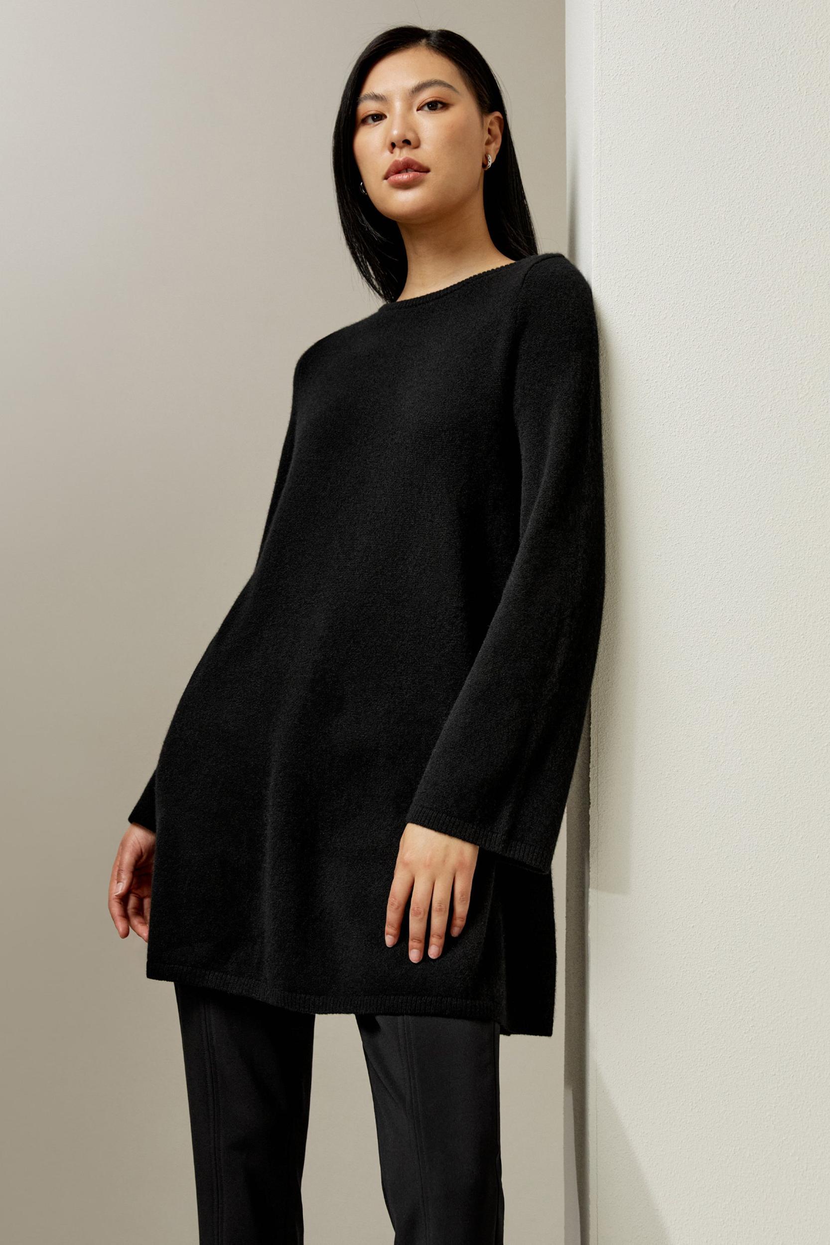 Pullover Mid-length Cashmere Sweater Product Image