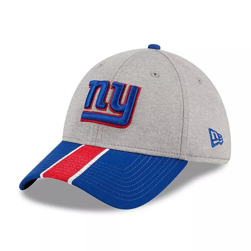 Men's New Era Heather Gray/Royal New York Giants Striped 39THIRTY Flex Hat, Size: Small/Medium, Grey Product Image