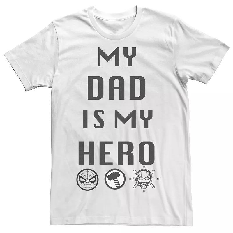 Men's Marvel Dad Is My Hero Graphic Tee, Size: Large, White Product Image