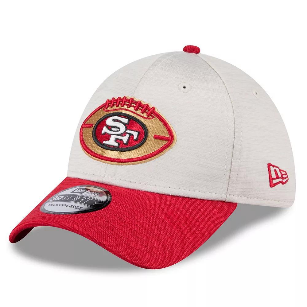 Mens New Era Stone/Scarlet San Francisco 49ers 2024 Sideline Historic 39THIRTY Flex Hat Product Image