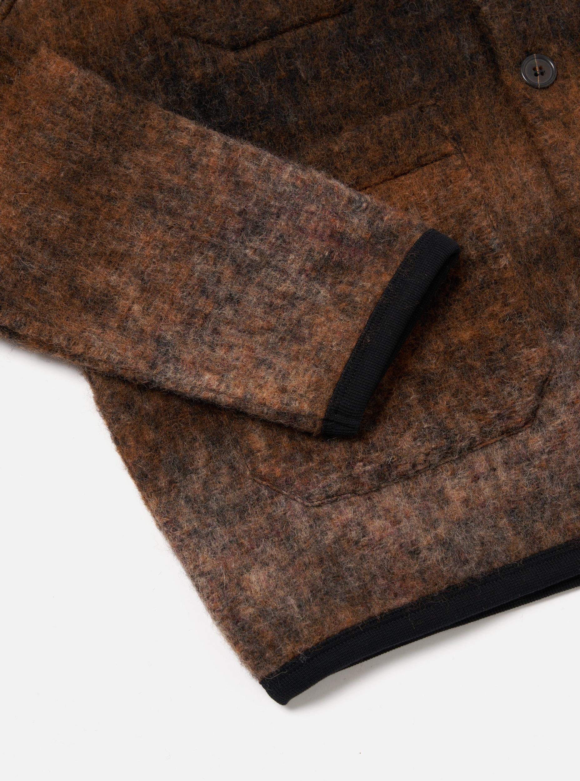 Universal Works Cardigan in Brown Ombre Fleece Product Image
