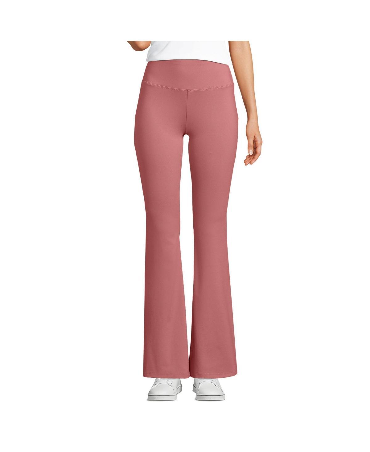 Women's Lands' End Active High Impact High-Rise Slim Flare Pants, Size: Medium, Grey Heather Product Image