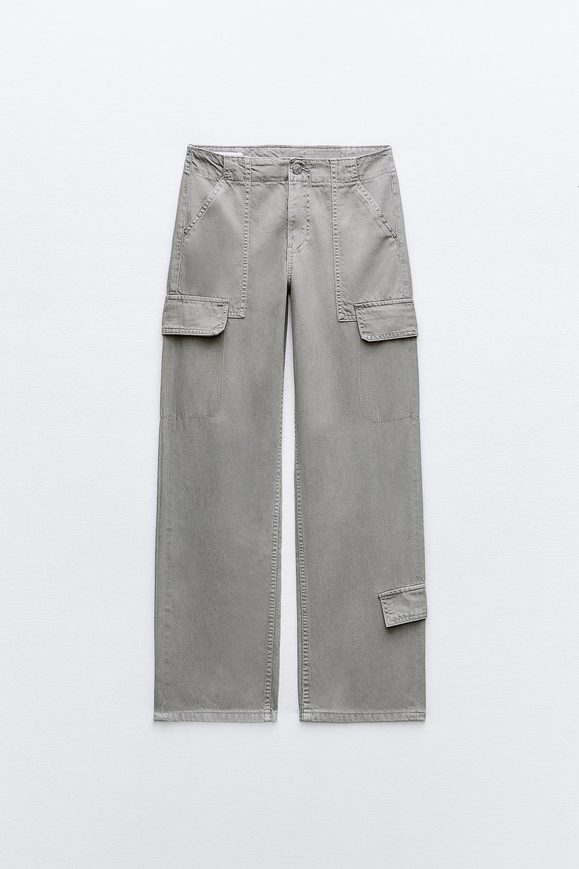 MID WAIST ADJUSTABLE STRAP CARGO PANTS Product Image