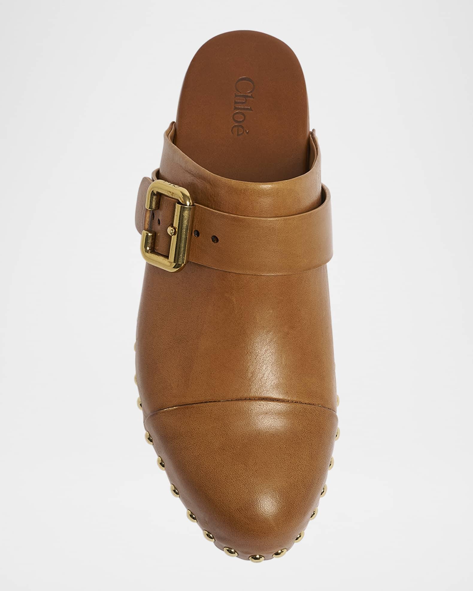 Jeannette Calf Leather Buckle Clogs Product Image