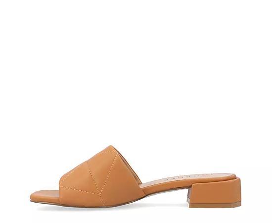 Journee Elidia Women's Block Heel Sandals, Size: 7.5, Brown Product Image