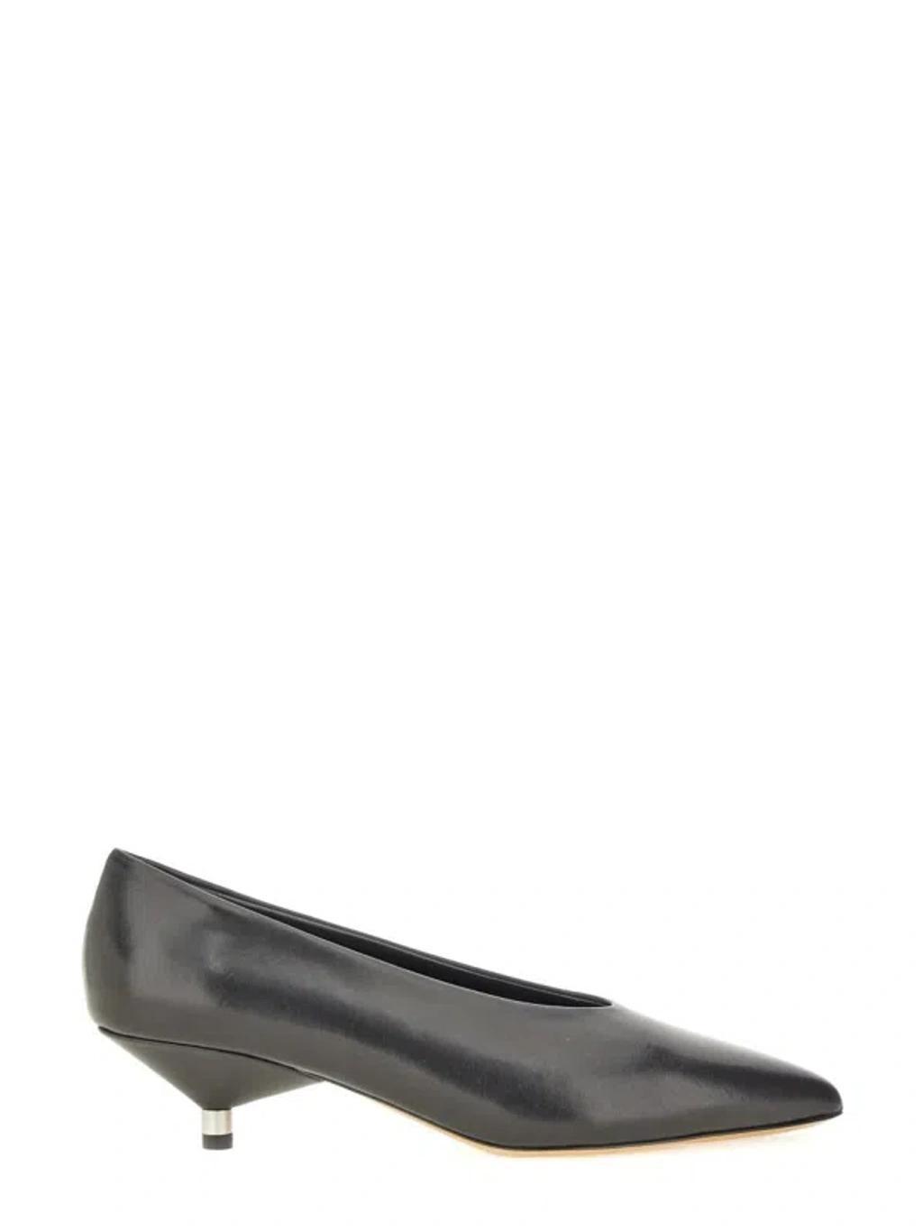 ISABEL MARANT Sculpted-heel Leather Pumps In Black Product Image