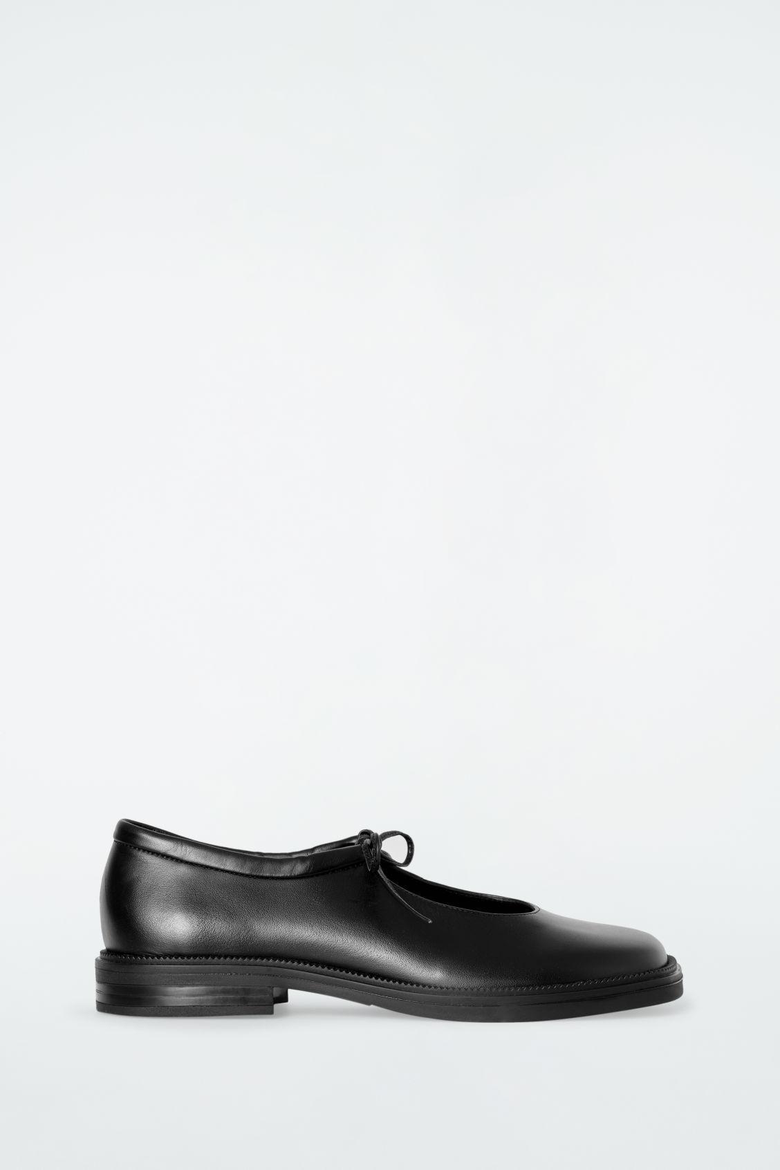 CHUNKY LACE-UP LEATHER MARY-JANE SHOES Product Image