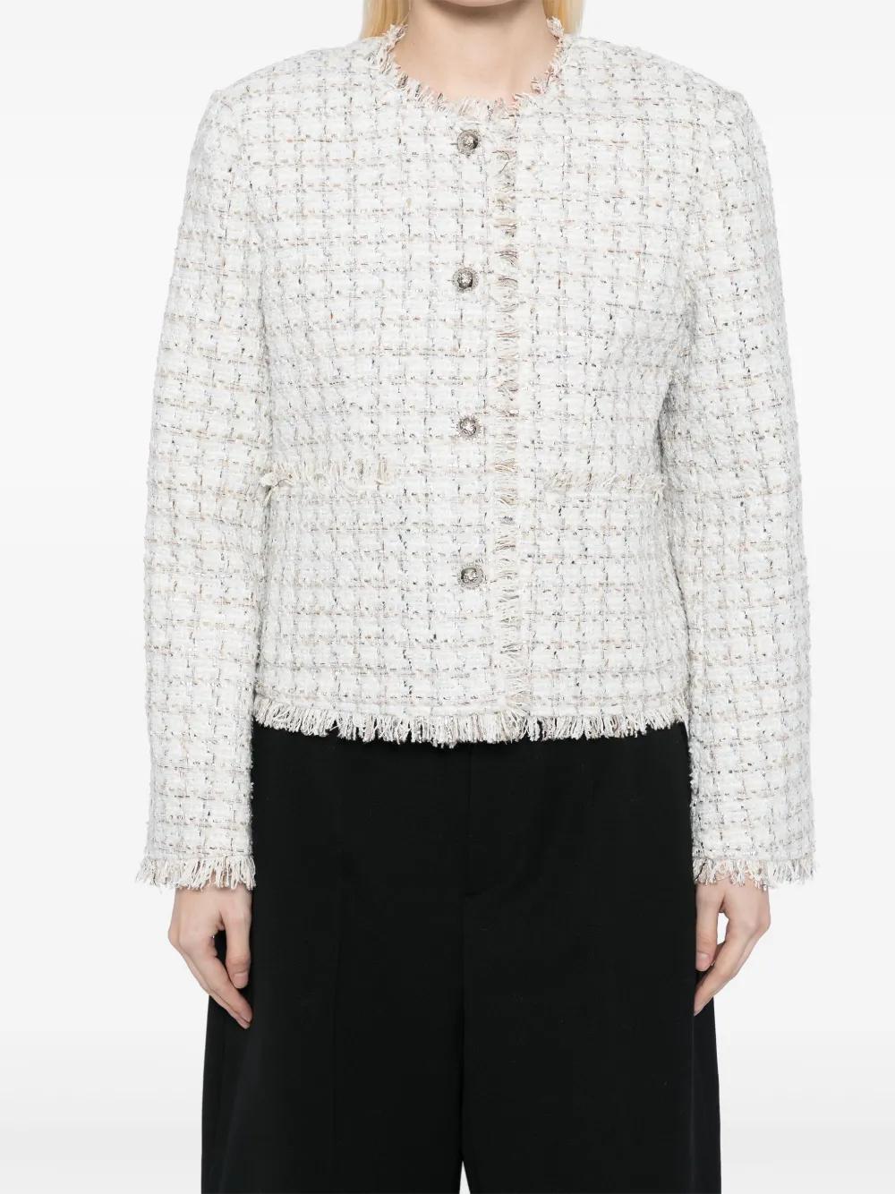 raw-finish tweed jacket Product Image