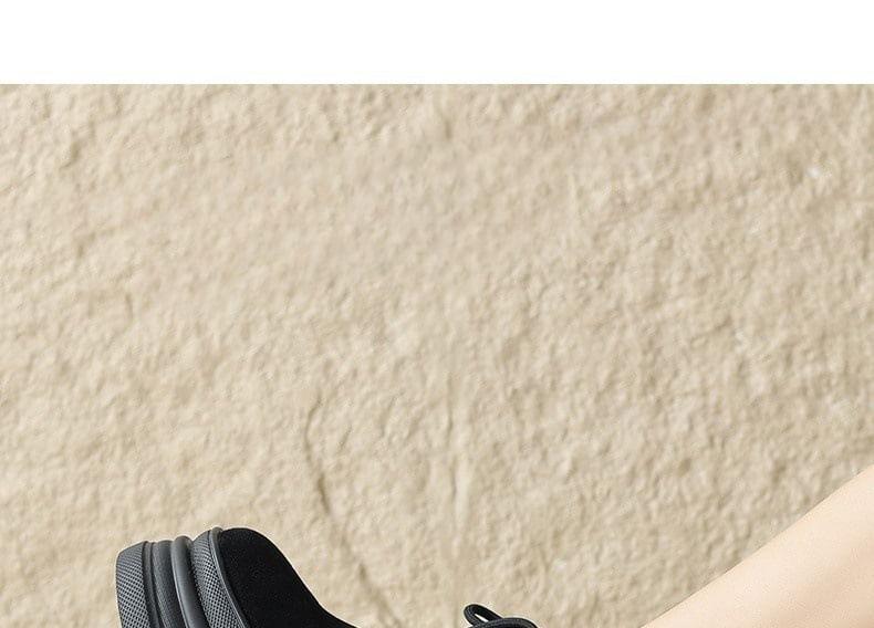 Platform Plain Lace-Up Ankle Boots Product Image