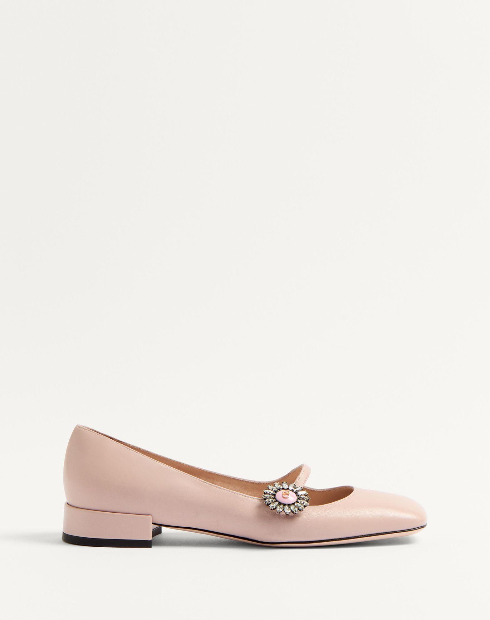 Mary-Jane Preshoes Ballerina In Kidskin With Jewel Button 20Mm Product Image