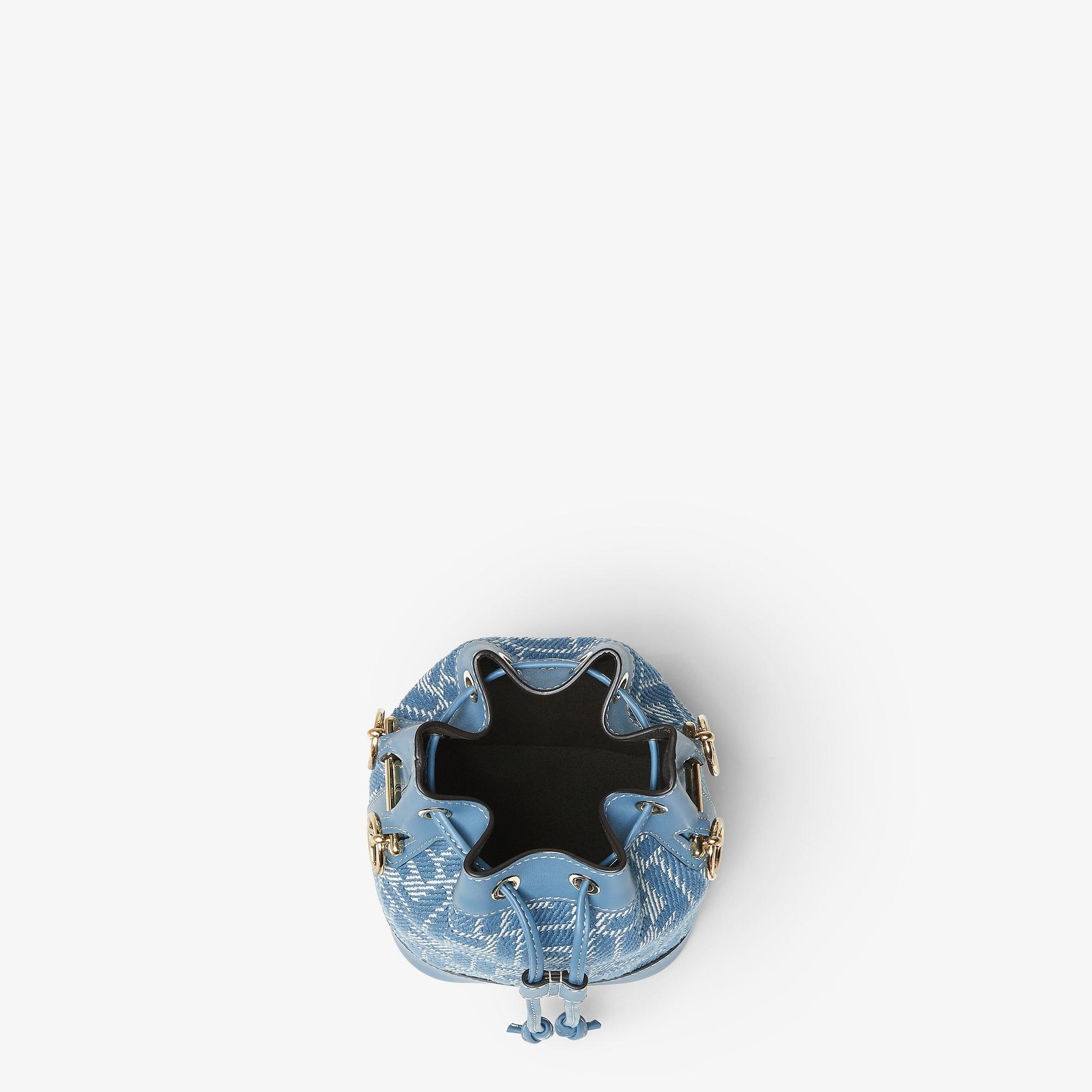 Mon TresorBlue denim-effect FF jacquard mini-bag Product Image