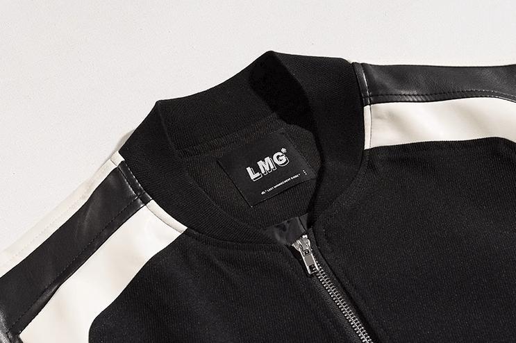 RT No. 11165 CONTRAST ZIP-UP LEATHER JK Product Image