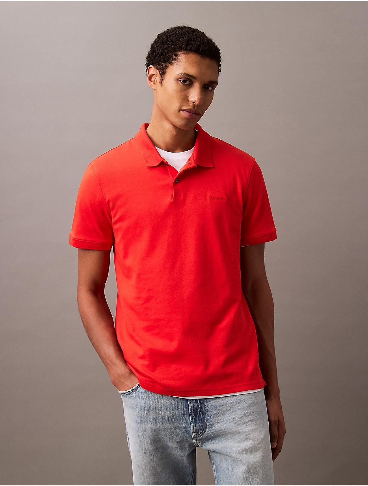 Calvin Klein Men's Liquid Touch Polo Shirt - Blue - XXL Product Image